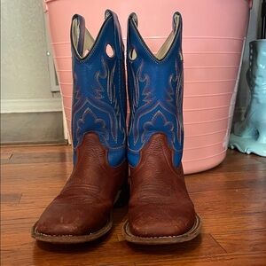 Kids' Cowboy Boots in Brown and Blue